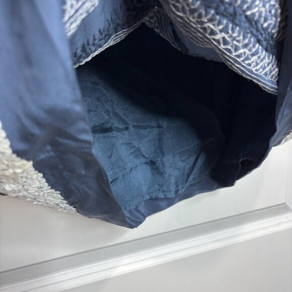 Sachin + Babi For Ankasa Blue/White Sequin Sheath Dress Size 4 - Picture 6 of 7